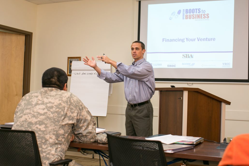 Boots to Business Program developed by Small Business Developmen